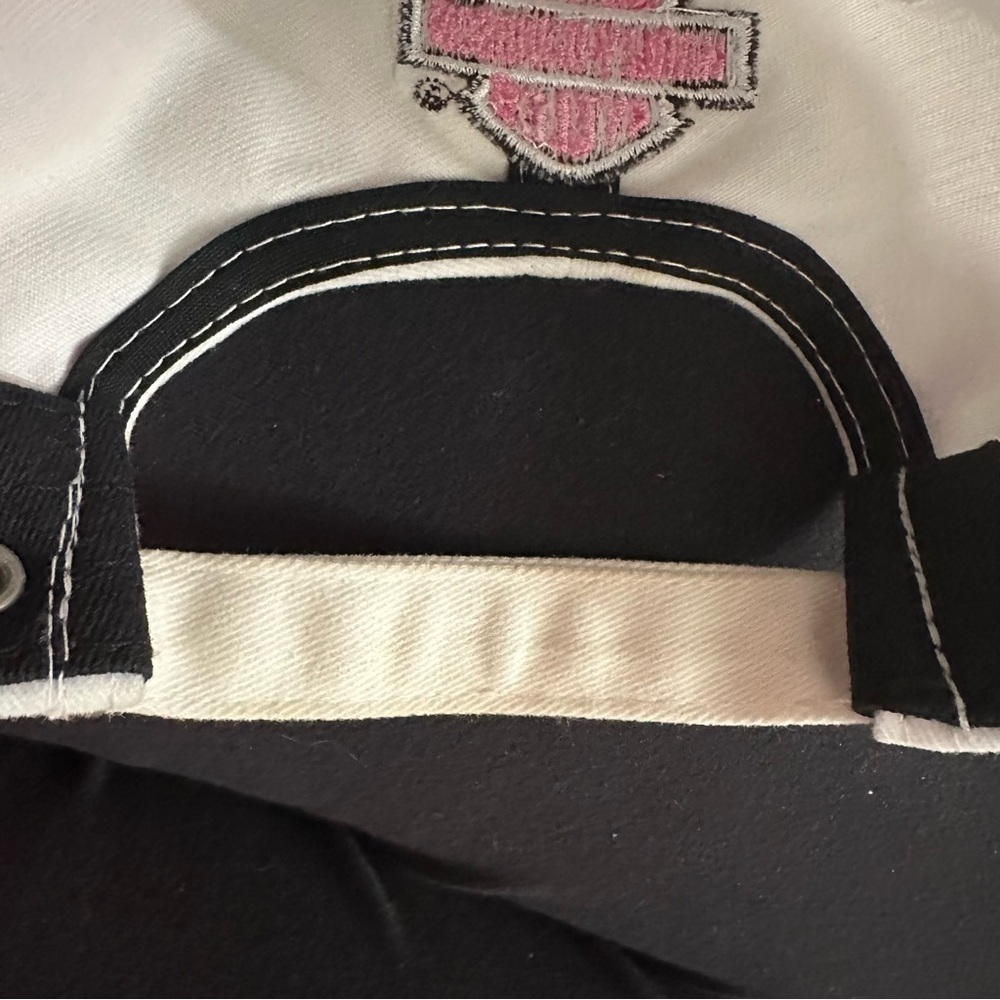 Harley Davidson Screaming Eagle Motorcycle Biker Hat Black Pink Breast Cancer - Picture 10 of 12